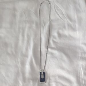 Silver & Black Modern Pendant Necklace
